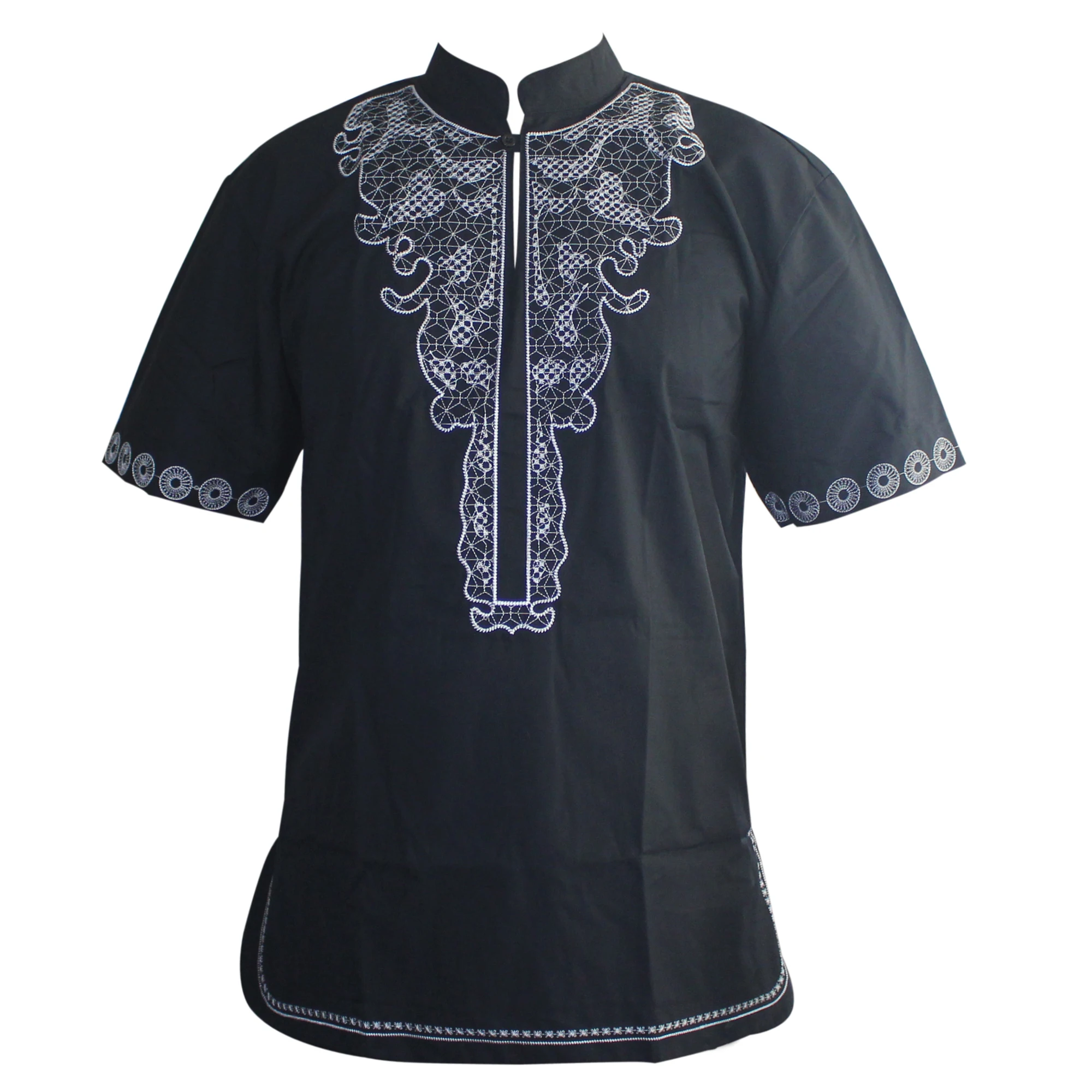 Мусульманская хлопковая футболка африканская мужская одежда с вышивкой топ