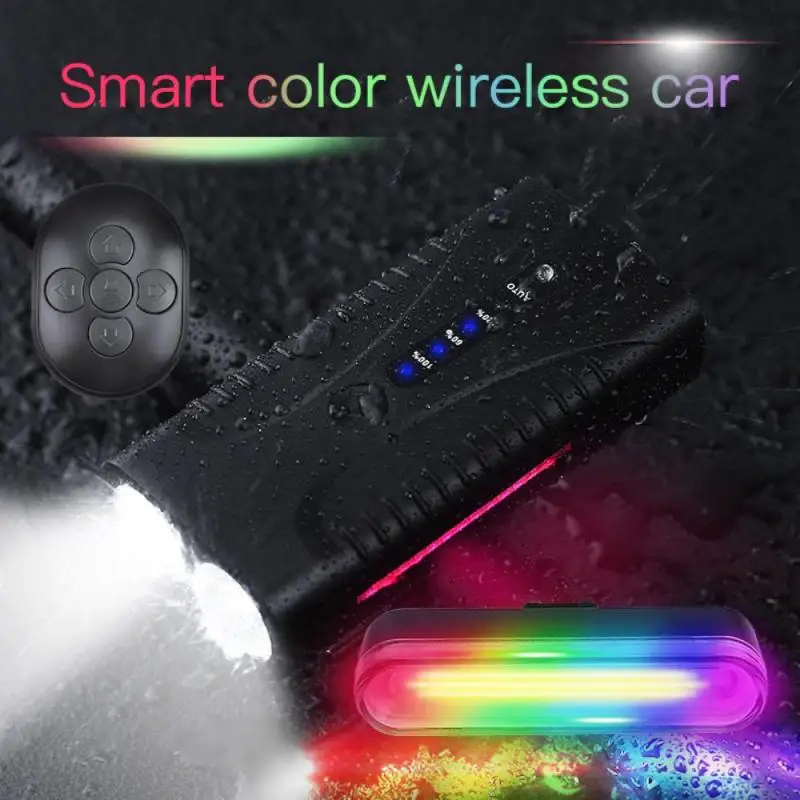 

colorful taillights Induction headlight Mountain bike headlights Usb charging Road mountain bike night riding taillight set