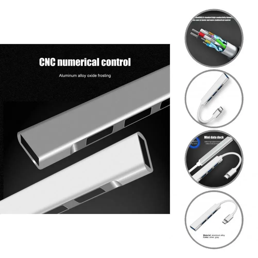 

Reliable Fast Transmission Compact Type-C USB 3.0 Extender Heat-resistant Multi Monitor Adapter Portable for Computer