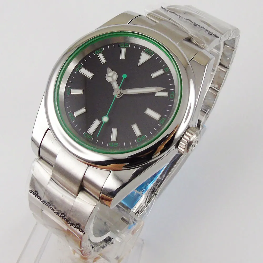 Мужские часы 36 мм с автоматической полировкой матовый браслет устрицы NH35A MIYOTA 8215