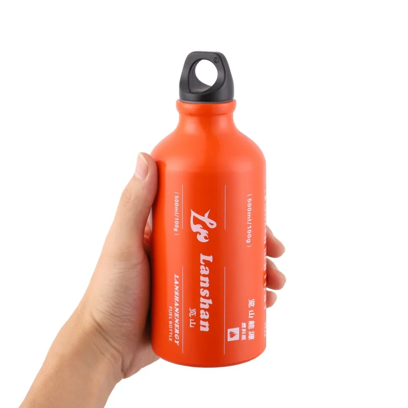 Gas Fuel Oil Bottle 500ml Aluminium Alloy durable lightweight Picnic Barbecue Motorcycle Emergency Petrol Kerosene Alcohol Liqui | Спорт и