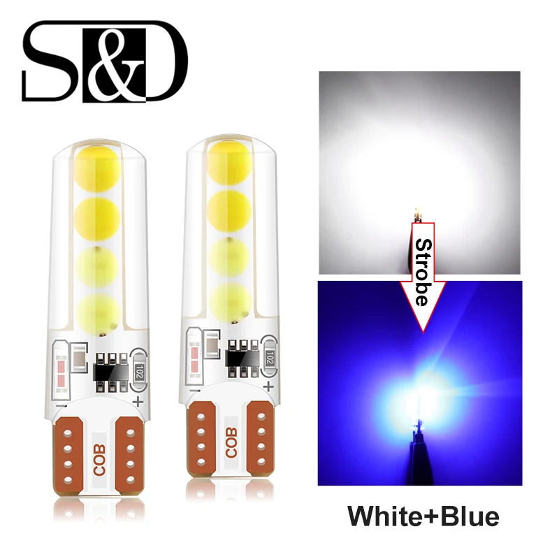 СВЕТОДИОДНЫЕ стробоскопы T10 LED W5W новые Сверхъяркие лампы-вспышки WY5W 168 501 COB