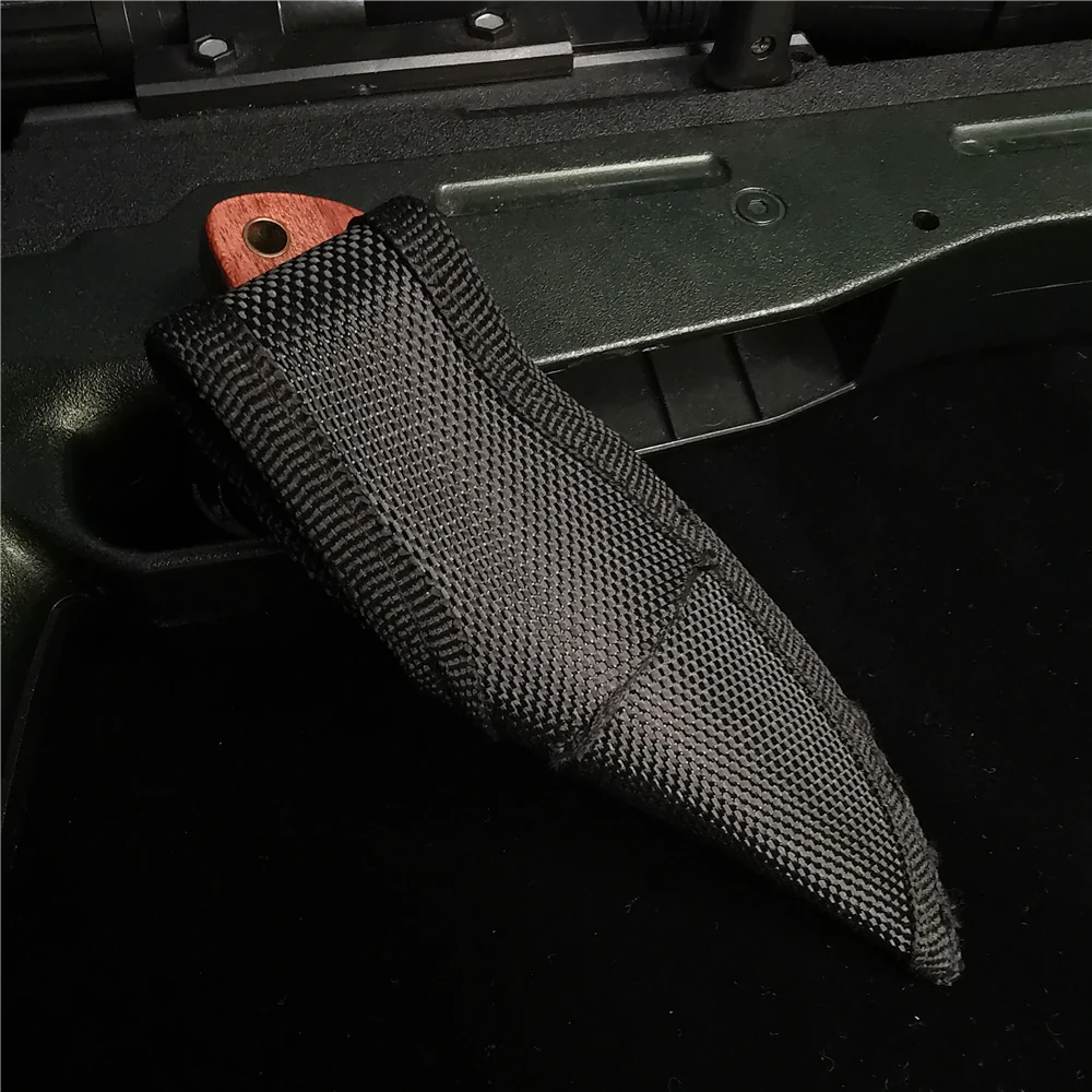 Карманный нож с деревянной ручкой карманный прямой из нержавеющей стали острый и