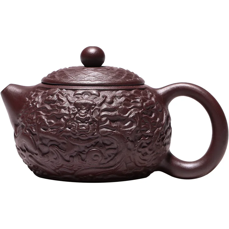 

Yixing teapot raw purple clay hand carved dragon bubble teapot online shop purple clay teapot
