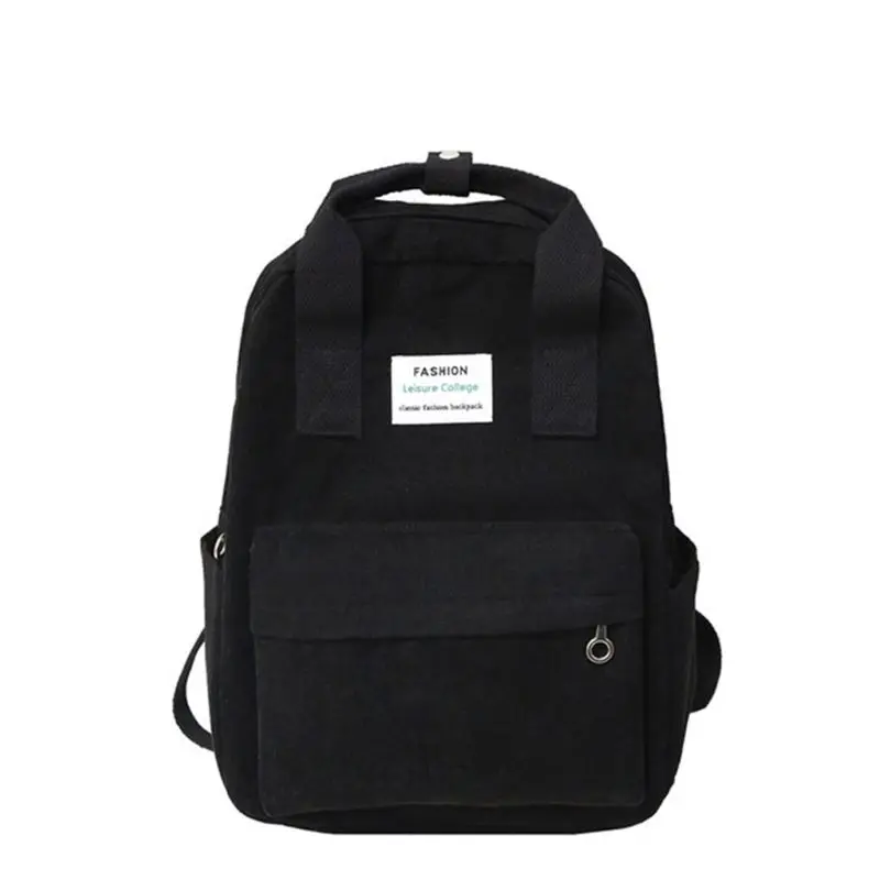 

Fashion Rucksack Corduroy Backpack Casual College School Daypack for Teenager