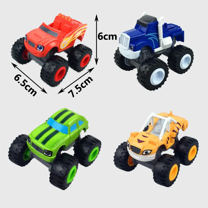 6 шт./компл. Blaze Machines автомобильные игрушки русская чудо дробилка для грузовиков