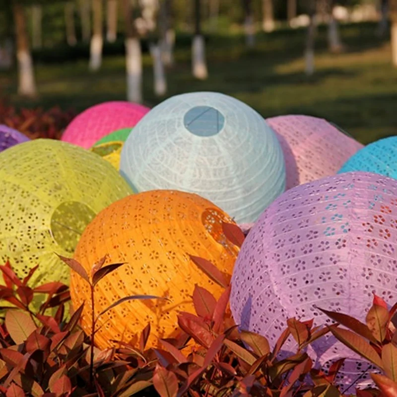 1Pc 10Inch 25cm Chinese Style Hollow Paper Lanterns Wedding Decoration Suppliesc Hristmas Holiday Birthday Party DIY Craft | Дом и сад