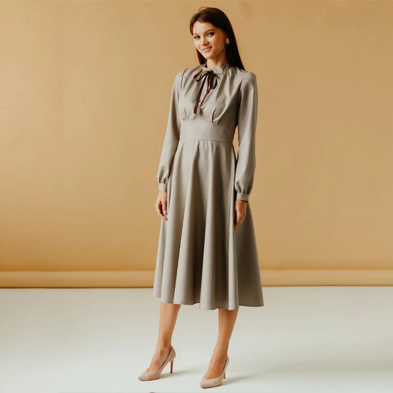 ZP новинка 2020 весенние женские платья сплайсинг одноцветное элегантное платье с