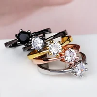ins tide adjustable silver plate 5 color rings for women simple temperament engagement wedding fashion jewelry wholesale 2021