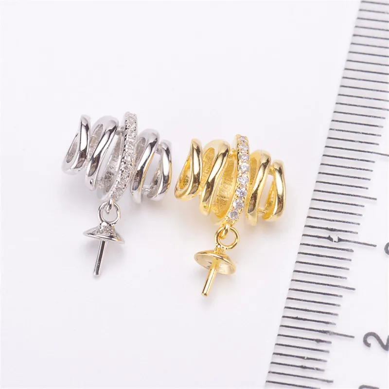 

Jewelry Handwork Pendant Base S925 Sterling Silver Pearl Pendant Accessories And Parts Findings Jewelry For DIY Fittings Women