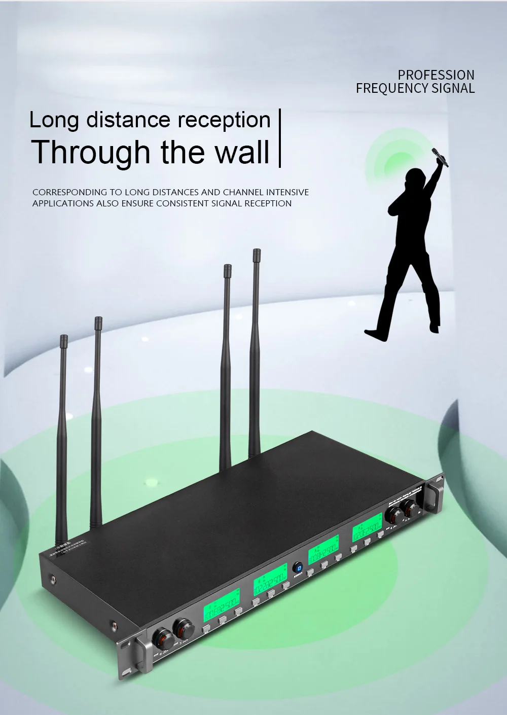 G-MARK super G14S Беспроводная микрофонная система UHF 4 ручные микрофоны все металлические частоты на выбор 150 м караоке система для сцены