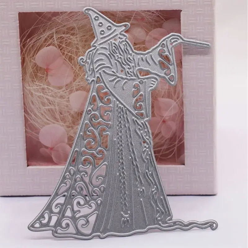 

Halloween Wizard DIY Handicrafts Cutting Dies Metal Cutting Stencils for Stamp 57BB
