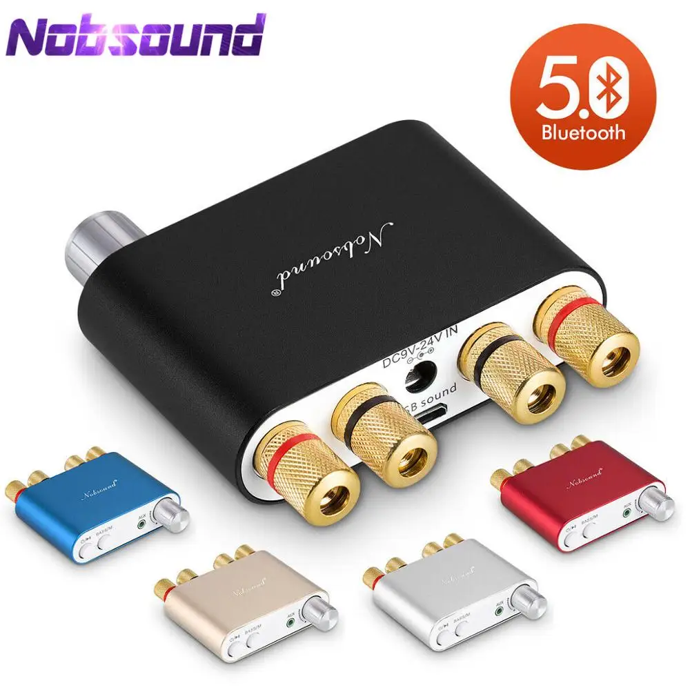 Nobsound NS-10G TPA3116 Bluetooth 5.0 Mini  50W*2 Digital Amplifier Stereo Hi-Fi Power Amlifier 5 Colors