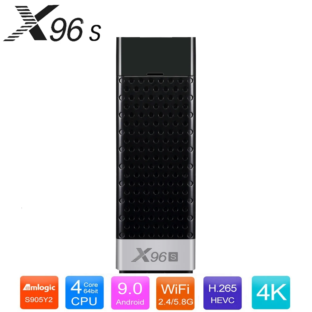 Мини ТВ-приставка X96S 2/4 ГБ ОЗУ 16/32 Гб ПЗУ ПК Smart Android 9 0 Amlogic S905Y2 2 4G/5 8 GWiFi Bluetooth 4K HD