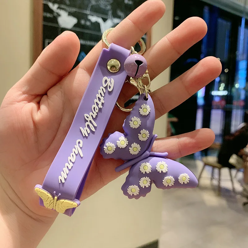 

Beautiful Butterfly Keychain Cartoon Key Chain For Women Girl Car Bag Accessories Fashion Key Ring Couples Creative Gift New Hot