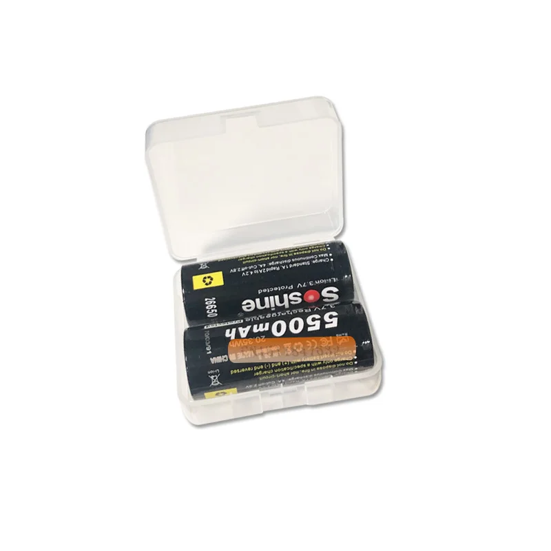 4 шт./лот Soshine 26650 3 7 В 5500 мАч Защищенный Литий ионный аккумулятор|soshine 26650|lithium