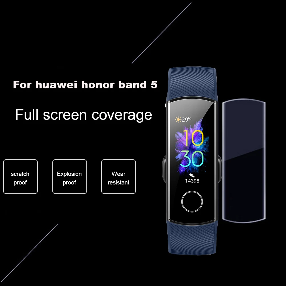 Amazfeel 100 шт./упак. для Huawei Honor Band 4 пленка мягкий HD 5 защитная экрана не калёное
