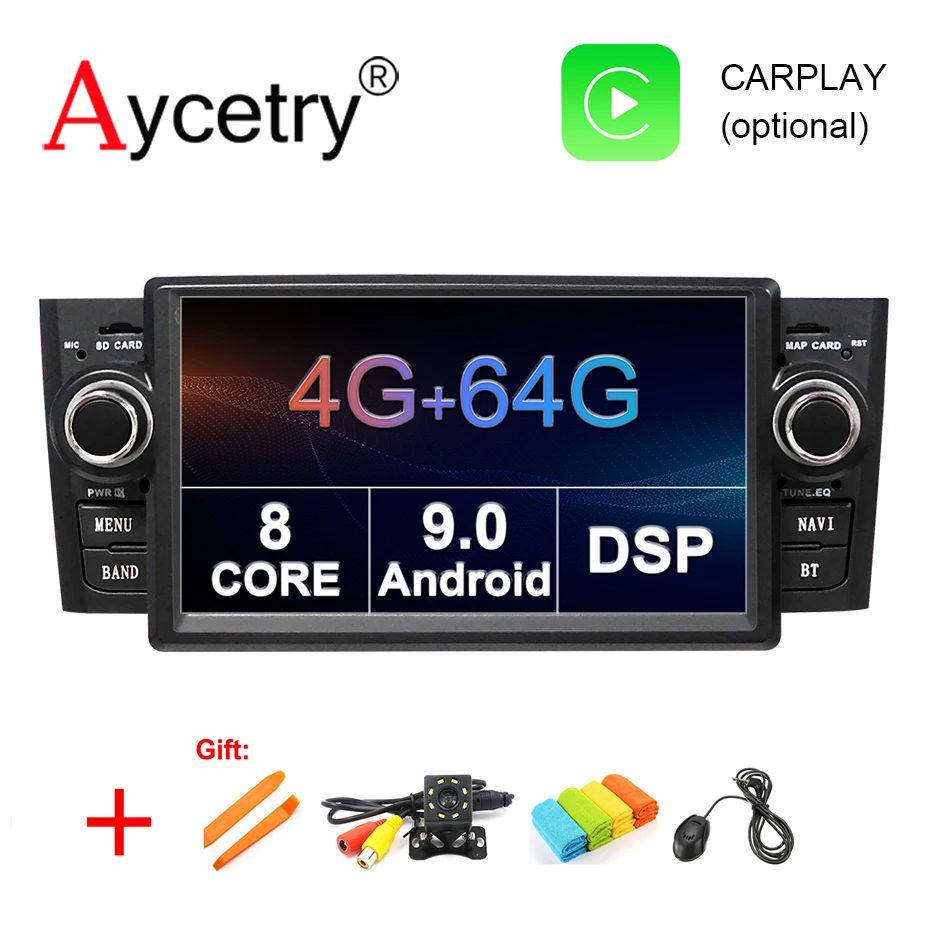 DSP Восьмиядерный 4 г 64 г Android 9 автомобильный Радио Мультимедийный Плеер dvd gps vedio для Fiat/Grande/Punto/Linea стерео obd2 руль