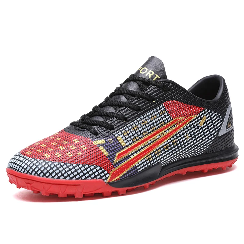 

Football Boots Men Outdoor Sport Soccer Shoes Training Turf Cleats High Top Ankle Football Sneakers Men Botas Fustal Hombre