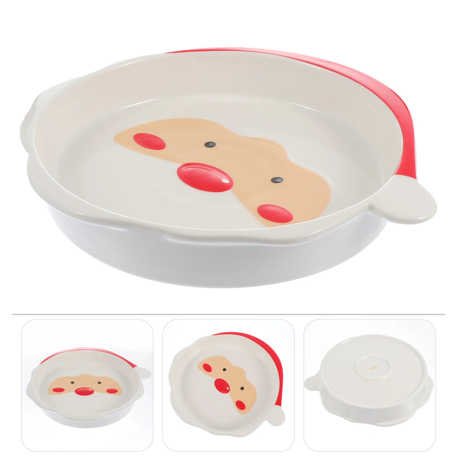 

1Pc Practical Ceramic Plate Dessert Dish Bread Plate Christmas Party Food Tray