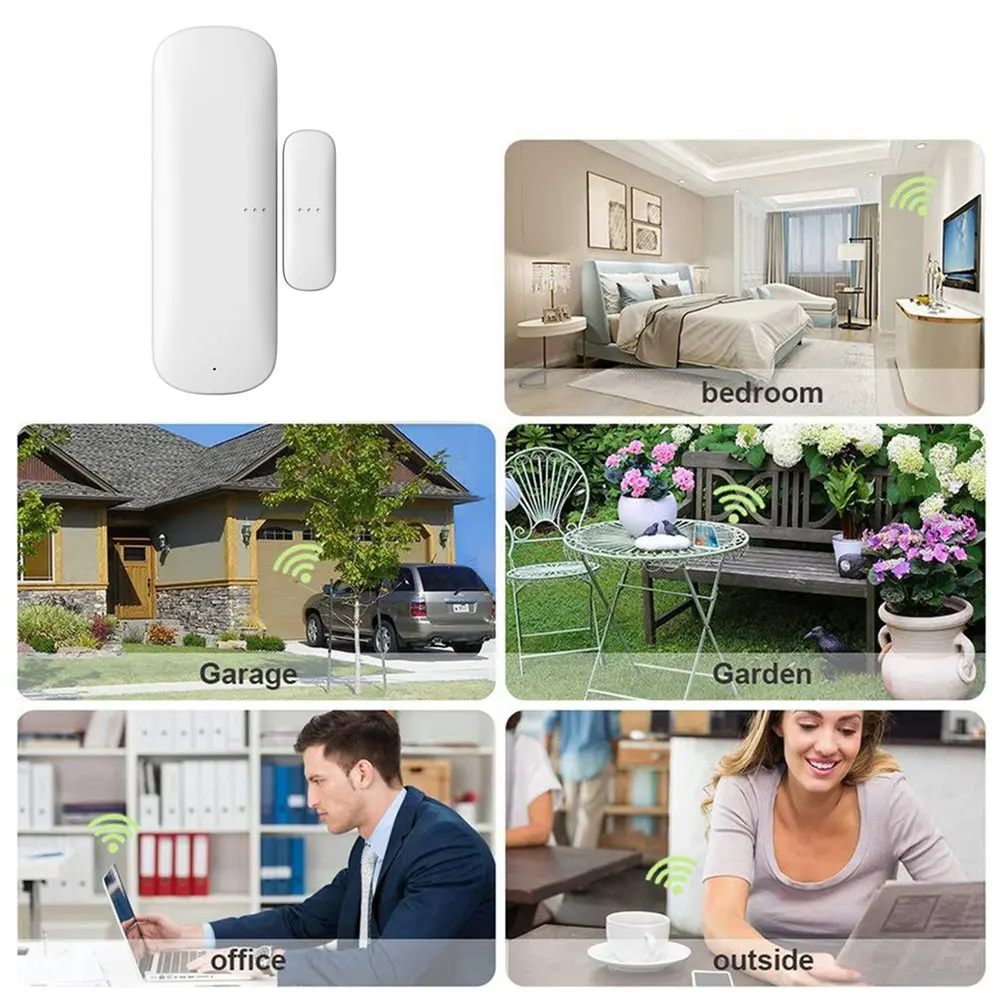 

Home WiFi Access Control Sensor Smart Window Switch Sensor Anti-theft Alarm System Wireless Remote Alarm Window Contact Sensor