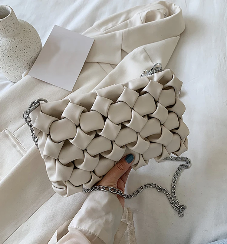 

Women Purses and Handbags Luxury Clutches Shoulder Bags For Women 2020 Designer Bag Leather Crossbody Bag Metal Chain