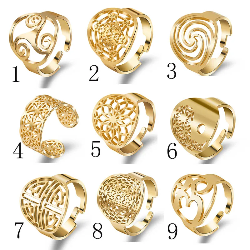 Викинг один символ норсе Runic 316L нержавеющая сталь Мужская Личность палец кольцо