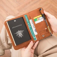 travel accessories rfid passport covers women men vintage busines holder multi function id bank card pu leather wallet organizer