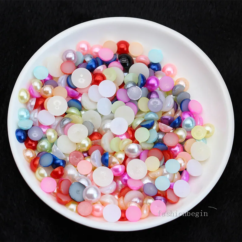 Полукруглый скрапбук с плоской задней стороной для рукоделия и украшения ногтей