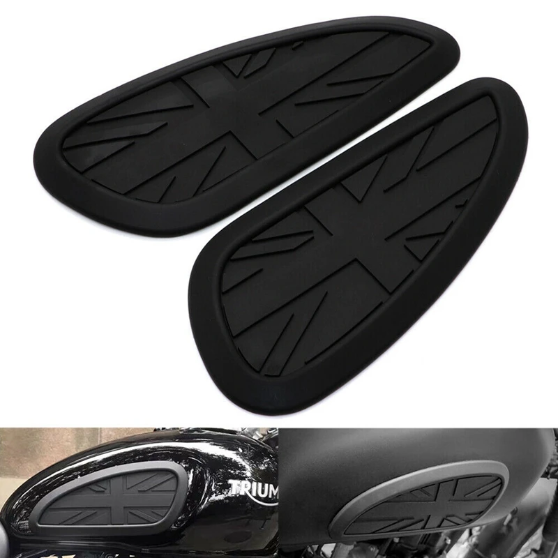 UK Flag Retro Gas Tank Traction Pad Side Fuel Knee Grip Protector Sticker |