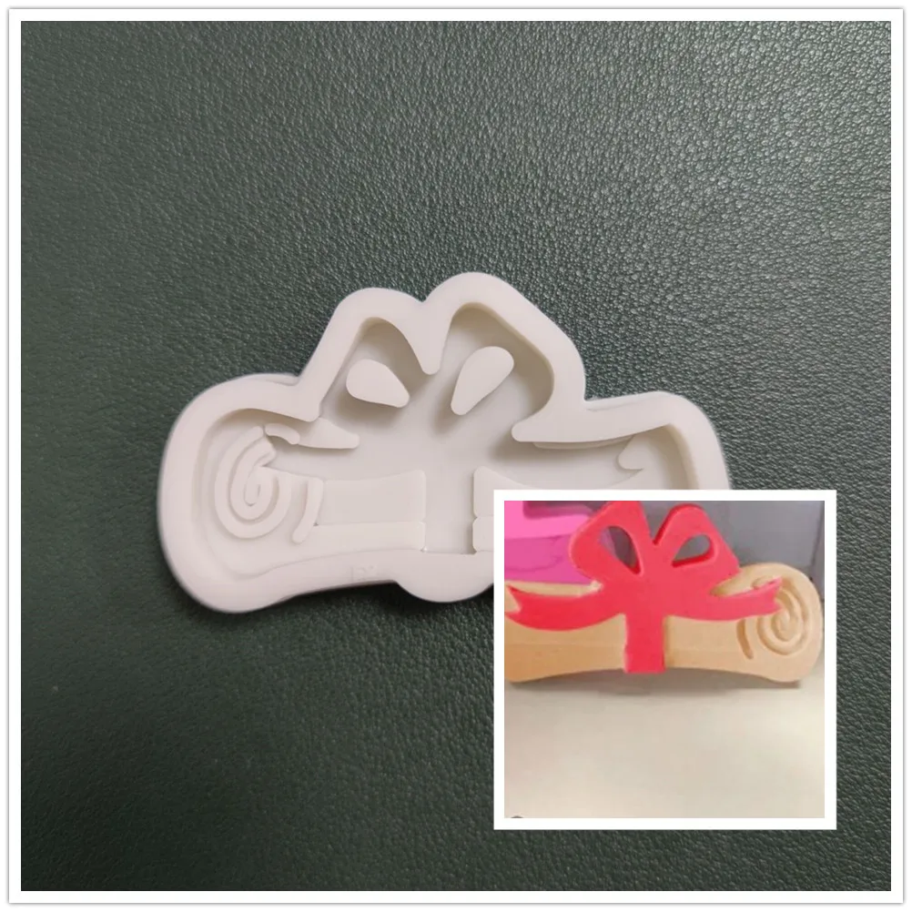 Dorica мини-размер выпускной Свиток Дизайн силиконовая форма Сделай Сам для