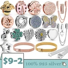 Бусины-шармы серебряного цвета с фианитами для браслета