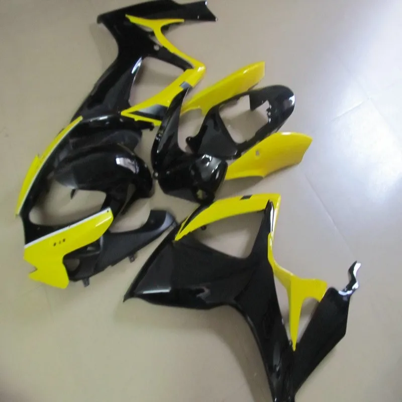 

Yellow Black Fairing For GSXR600 750 06-07 GSXR 750 06 07 GSXR 600 R750 K6 2006-2007 2006 2007