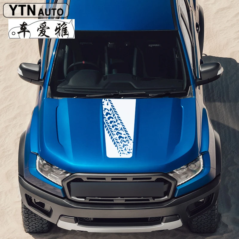 

Автомобильная наклейка s для Ford Ranger 2012-2014 2015 2016 2017 2018 1 шт. крутая капота градиентная боковая полоса графическая виниловая наклейка