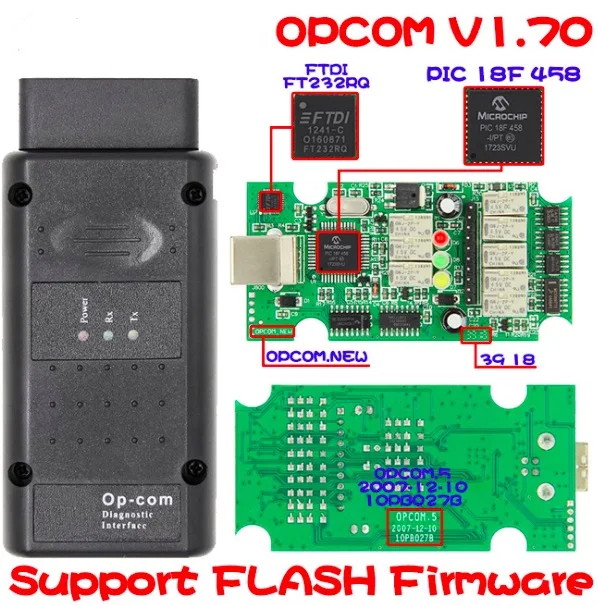 OBD2 сканер OPCOM op com op-com 2020 OBD 2 OP-COM V1.70 PIC18F458 FTDI обновление прошивки для автомобиля Opel
