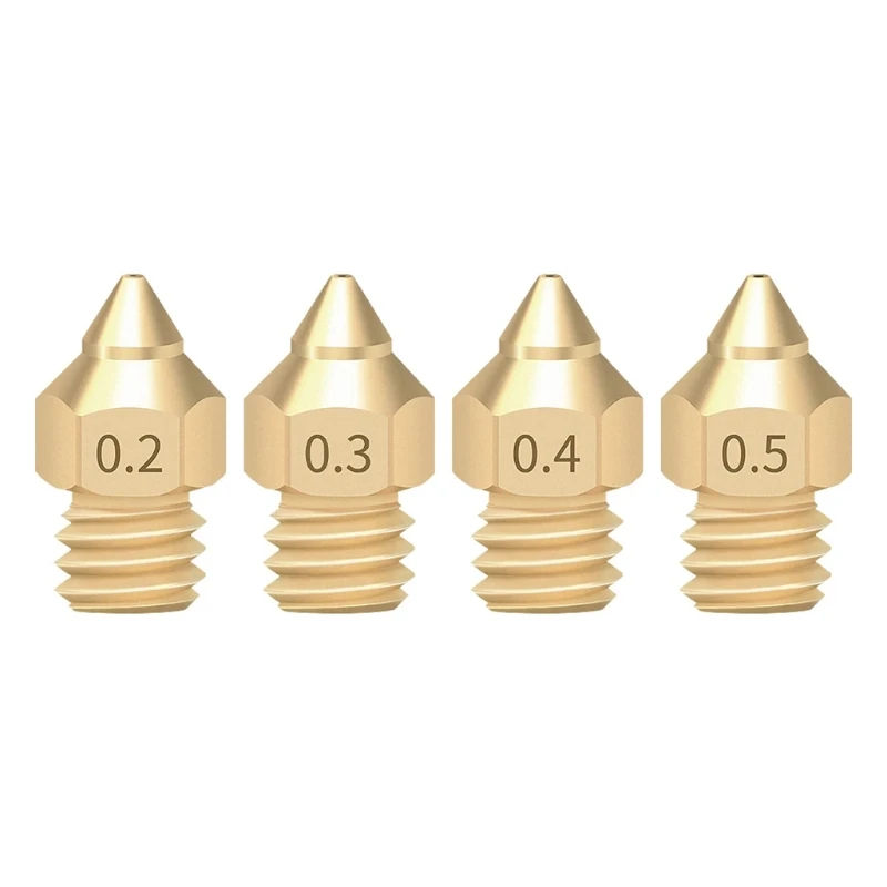 

3D Printer Brass Copper CR-6 SE Nozzle TTS New Version Pointed Nozzles Mix Sizes 0.2/0.3/0.4/0.5 Extruder Print Head 1pc