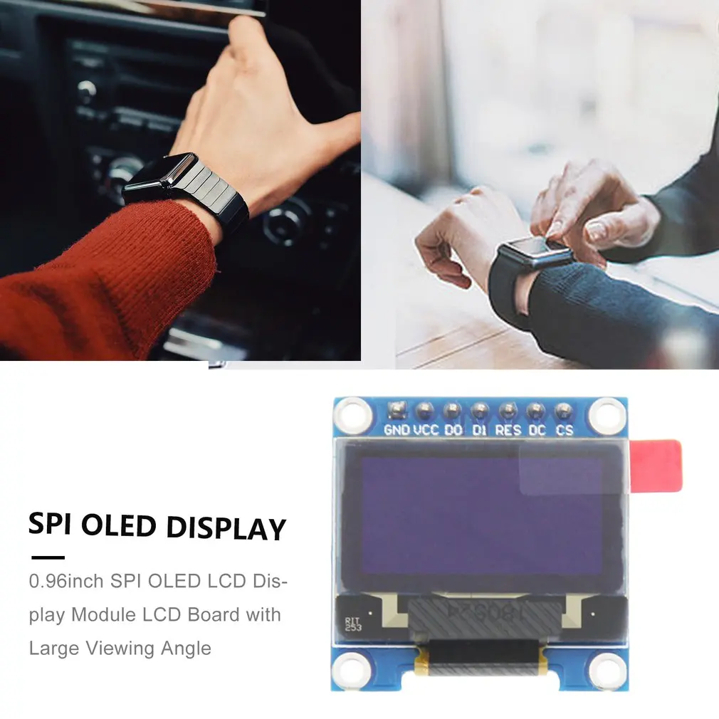 

0.96inch SPI OLED LCD Resolution 128x64 0.96inch Color LCD Display Module with Large Viewing Angle Driver IC SSD1306