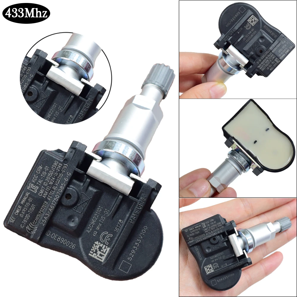 1Pcs New Car TPMS Sensor Tire Pressure Monitor System For Hyundai iX350 Asuna Sunrunner 433Mhz 52933-3V100 529333V100 | Автомобили и