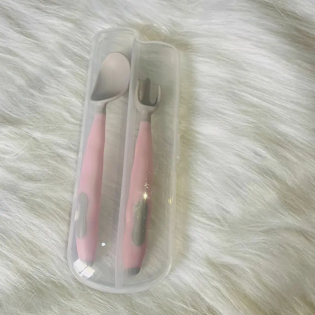 

Spoon For Baby Utensils Set Auxiliary Food Silicone Gel Spoon Baby Learn To Eat Training Bendable Soft Spoon Children Tableware