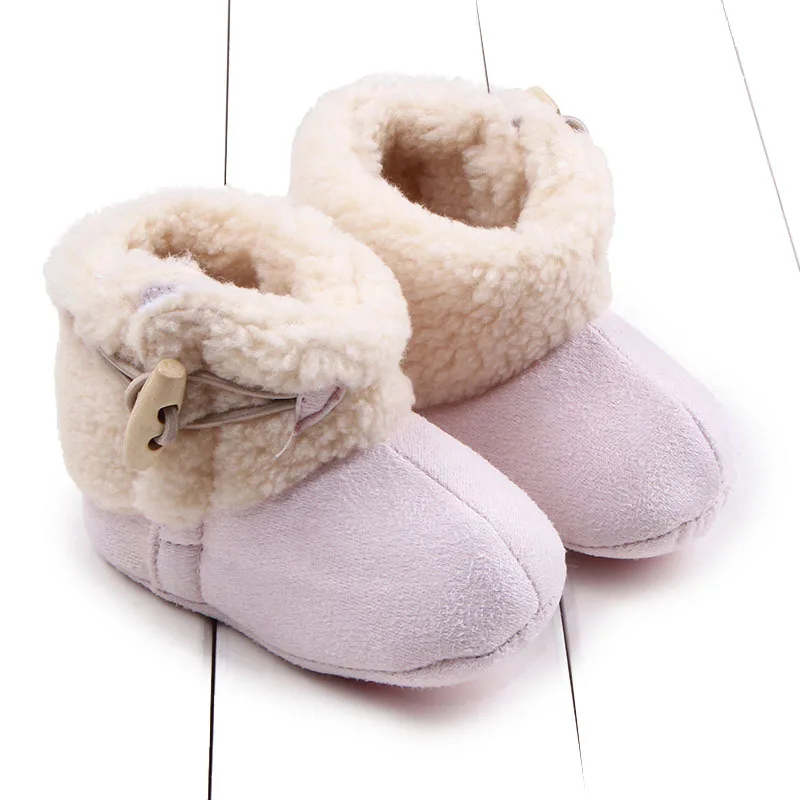 Ботинки для новорожденных зимняя обувь маленьких девочек кашемировые плюшевые