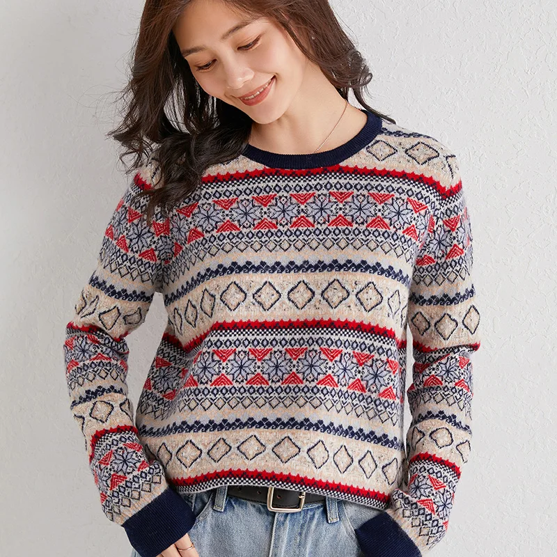 adishree 2020 woman winter 100% Cashmere sweaters and autumn knitted Pullovers High Quality Warm Female thickening O-neck