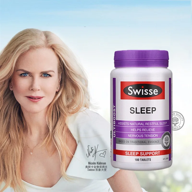 

Swisse Deep Sleep 100S Nervous Tension Irritability Relief Natural Restful Sleep Support Nervous System Stress Mind Relaxation