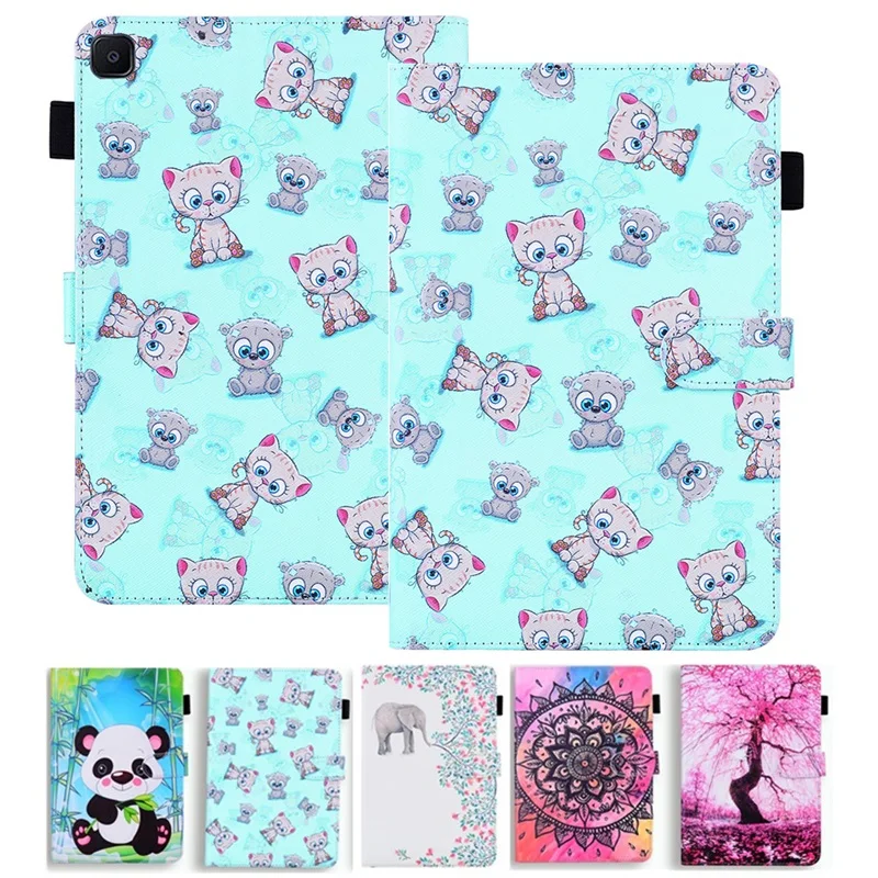 

For Samsung Galaxy Tab A 10 1 2019 Case SM T510 T515 Cartoon Cat Bear Flower Cover Funda for Case Samsung Tab A 10.1 2019