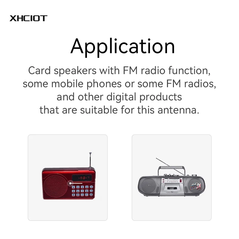 TX-LGHX-5273 70-500MHZ XHCIOT FM Frequency Range Threaded Rod Radio Foldable Antenna Enhancing the Radio's FM Signal