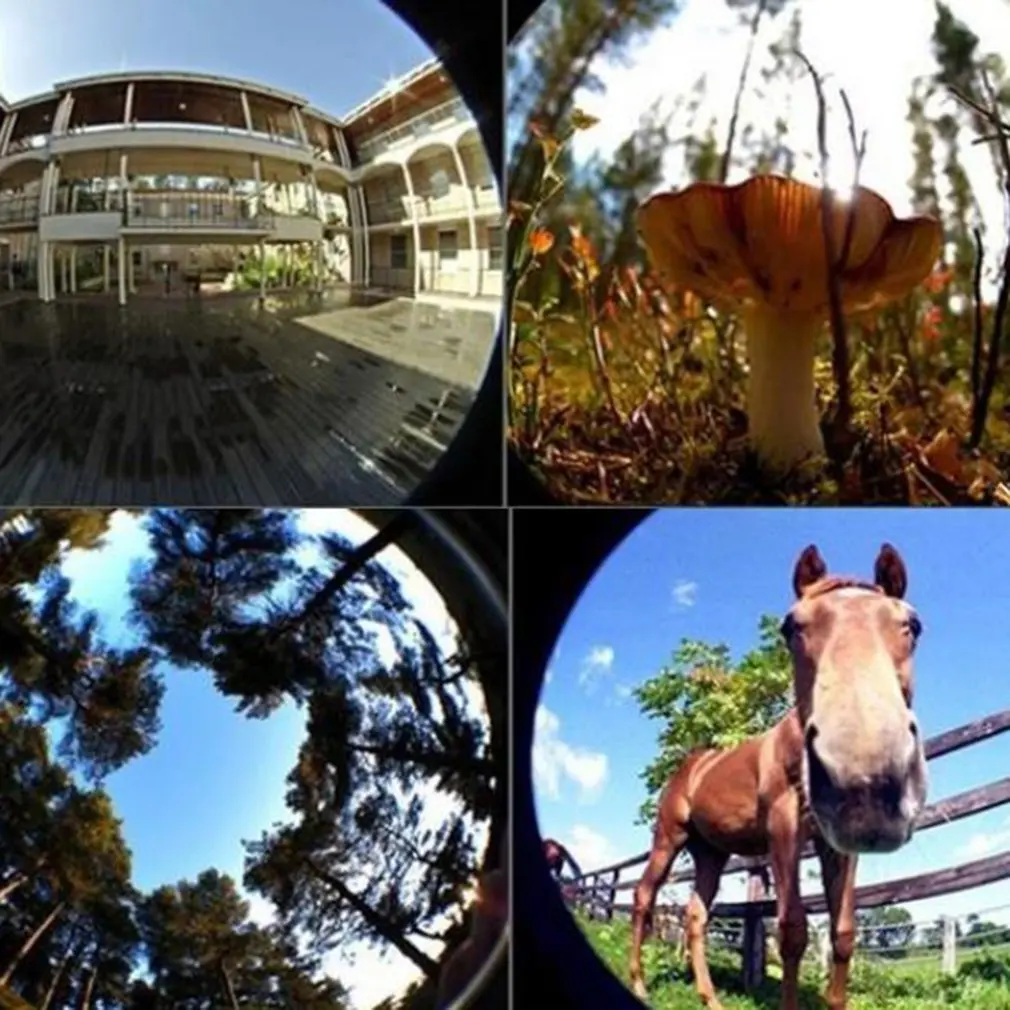 Прочный универсальный 3 в 1 мобильный телефон линзы Рыбий глаз смартфон