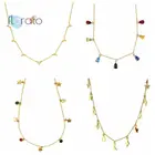 Женский чокер из серебра 925 пробы, с подвеской в виде звездыЛуны