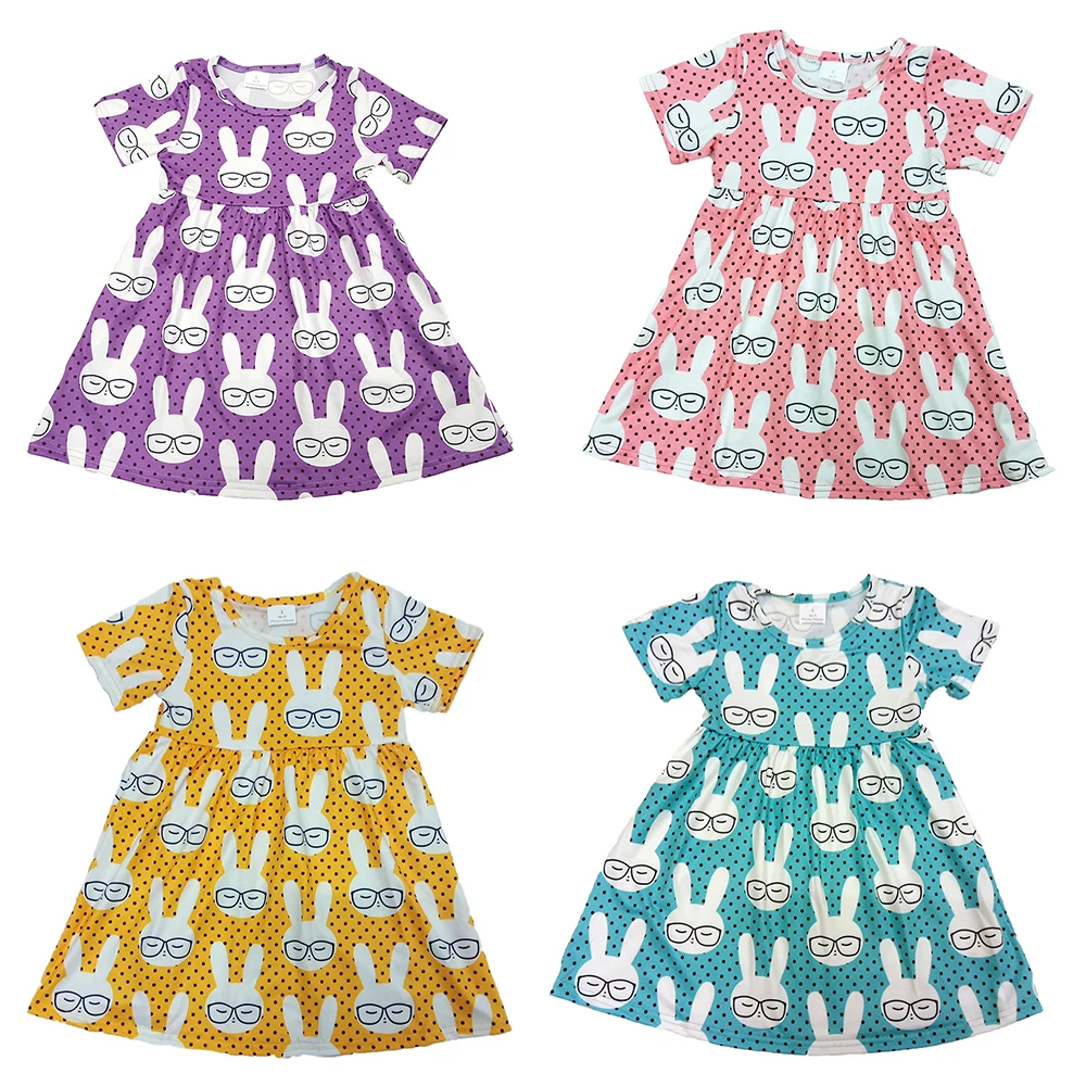 Очаровательное летнее платье с короткими рукавами для маленьких девочек