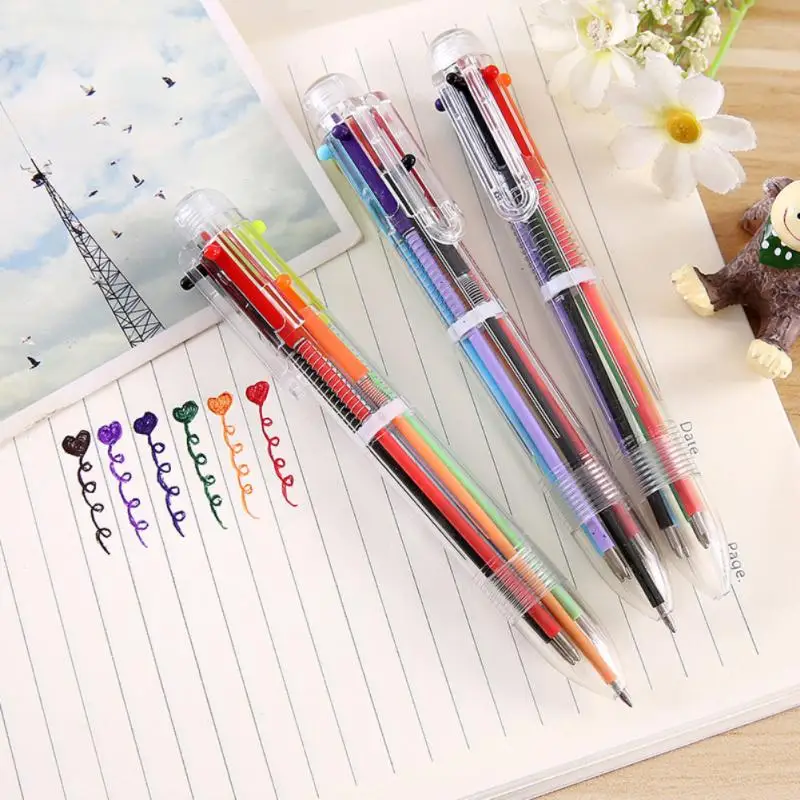 

Original colored Ball Pen 0.7mm Signing Pen Gel Pen Ink CanBe Replaced Core Durable Signing Pen Learning Office Supplies 6 Color