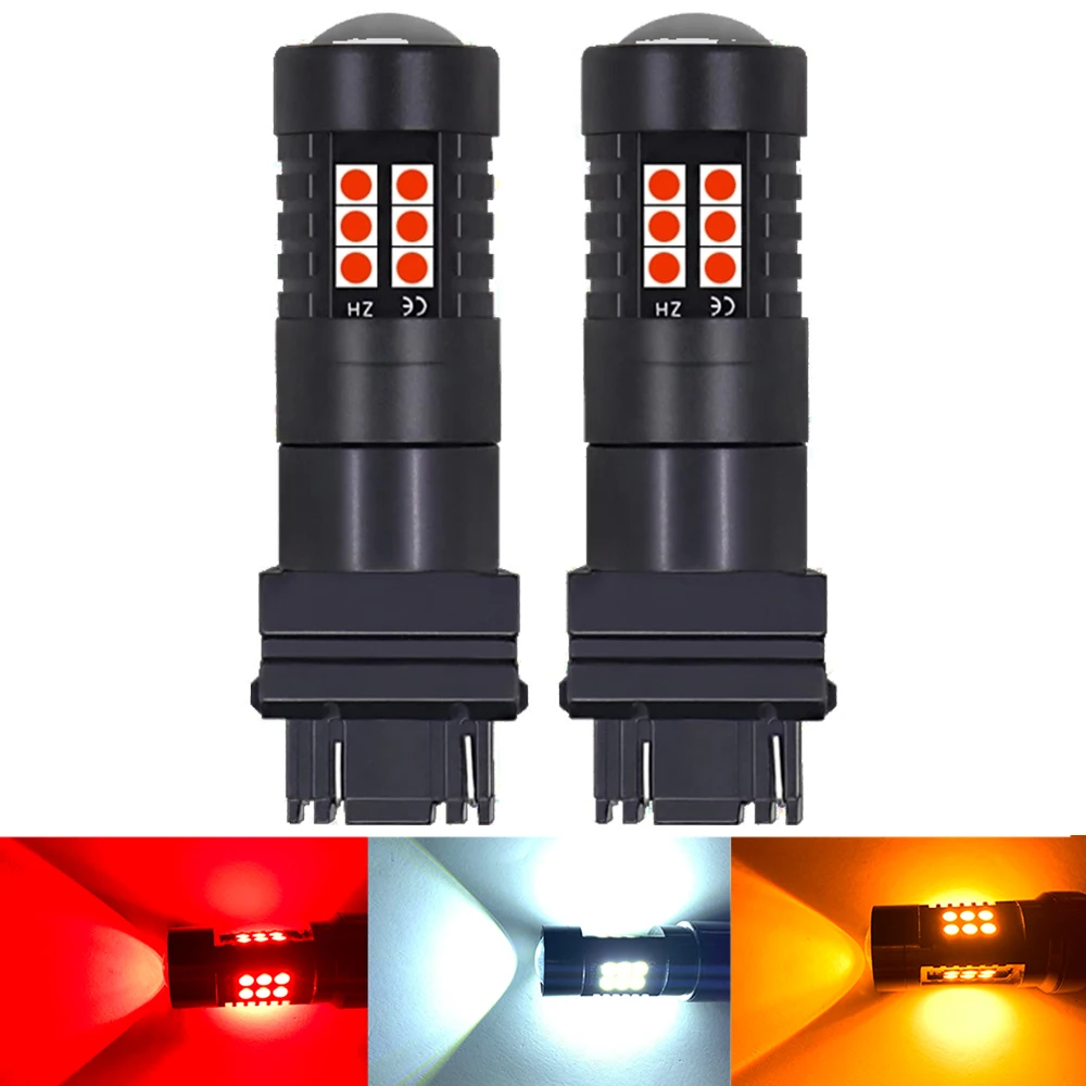 2 шт. 1156 P21W светодиодный BA15S PY21W BAU15S Canbus 3030 21SMD T20 7443 W21/5 Вт 1157 BAY15D лампы для авто
