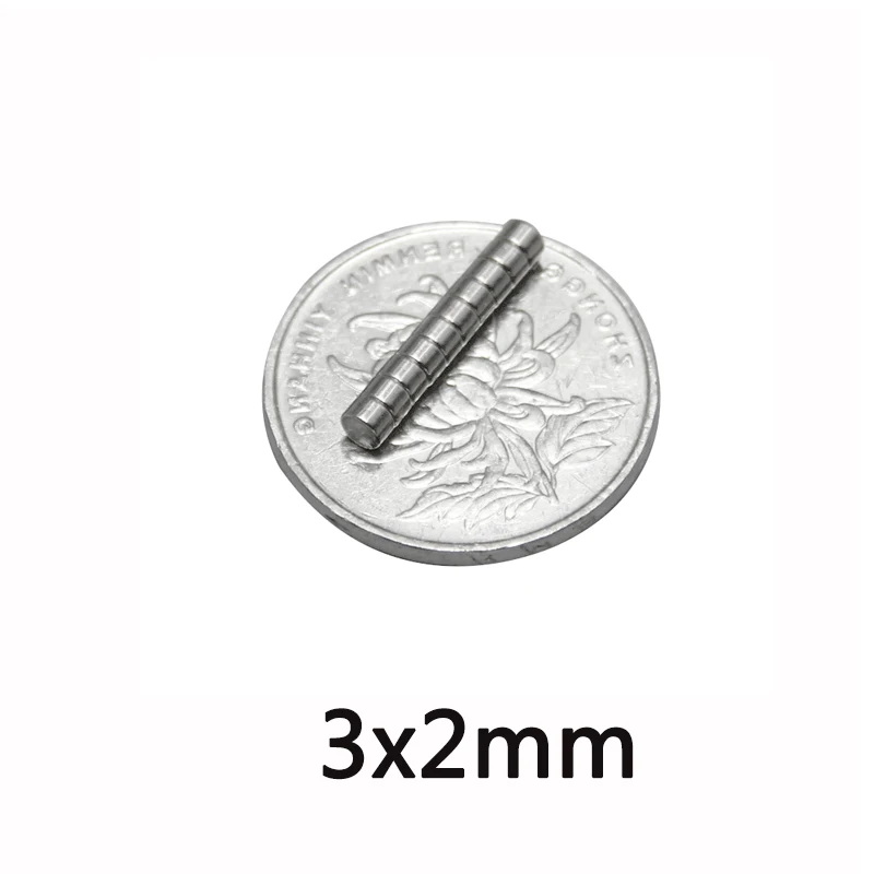 

100~300pcs 3x2Search Minor Diameter Magnet 3mm x 2mm Bulk Small Round Magnets 3x2mm Neodymium Disc Magnets 3*2strong magnetic